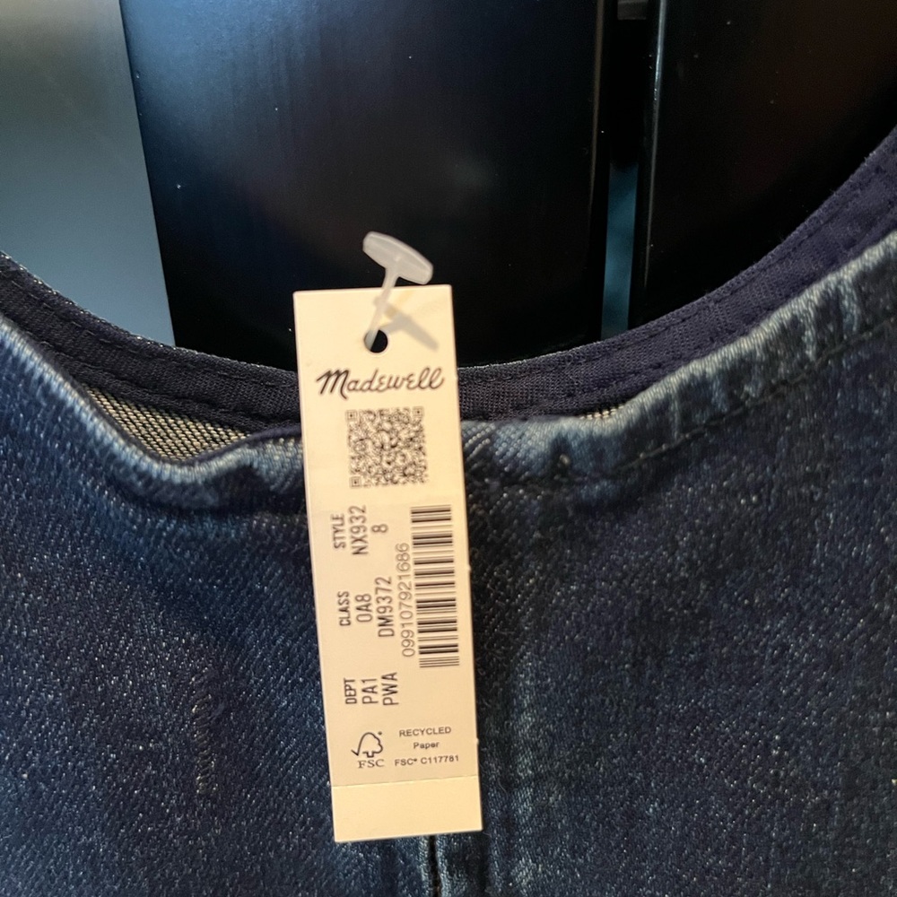 Madewell Dark Indigo Denim Midi Dress - Picture 3 of 5